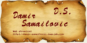 Damir Samailović vizit kartica